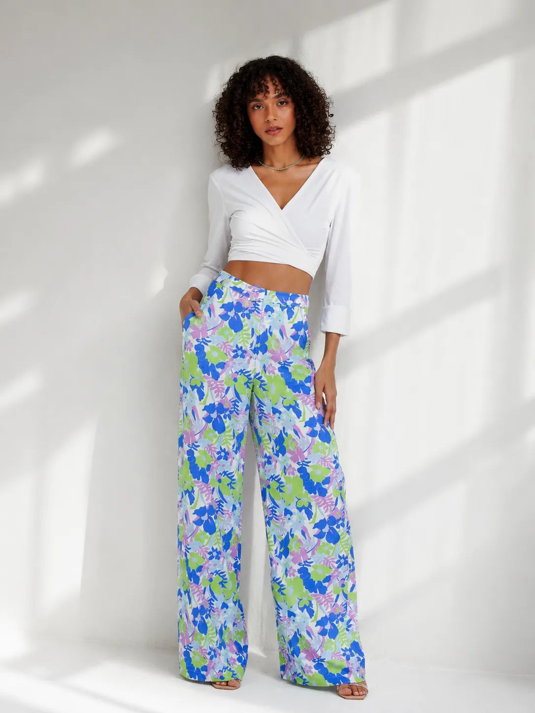 Eloshé Patterned Wideleg Pantolon JEBMSM101