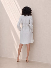 Eloshé Linen Shirred Mini Gömlek Elbise JEDSSM103