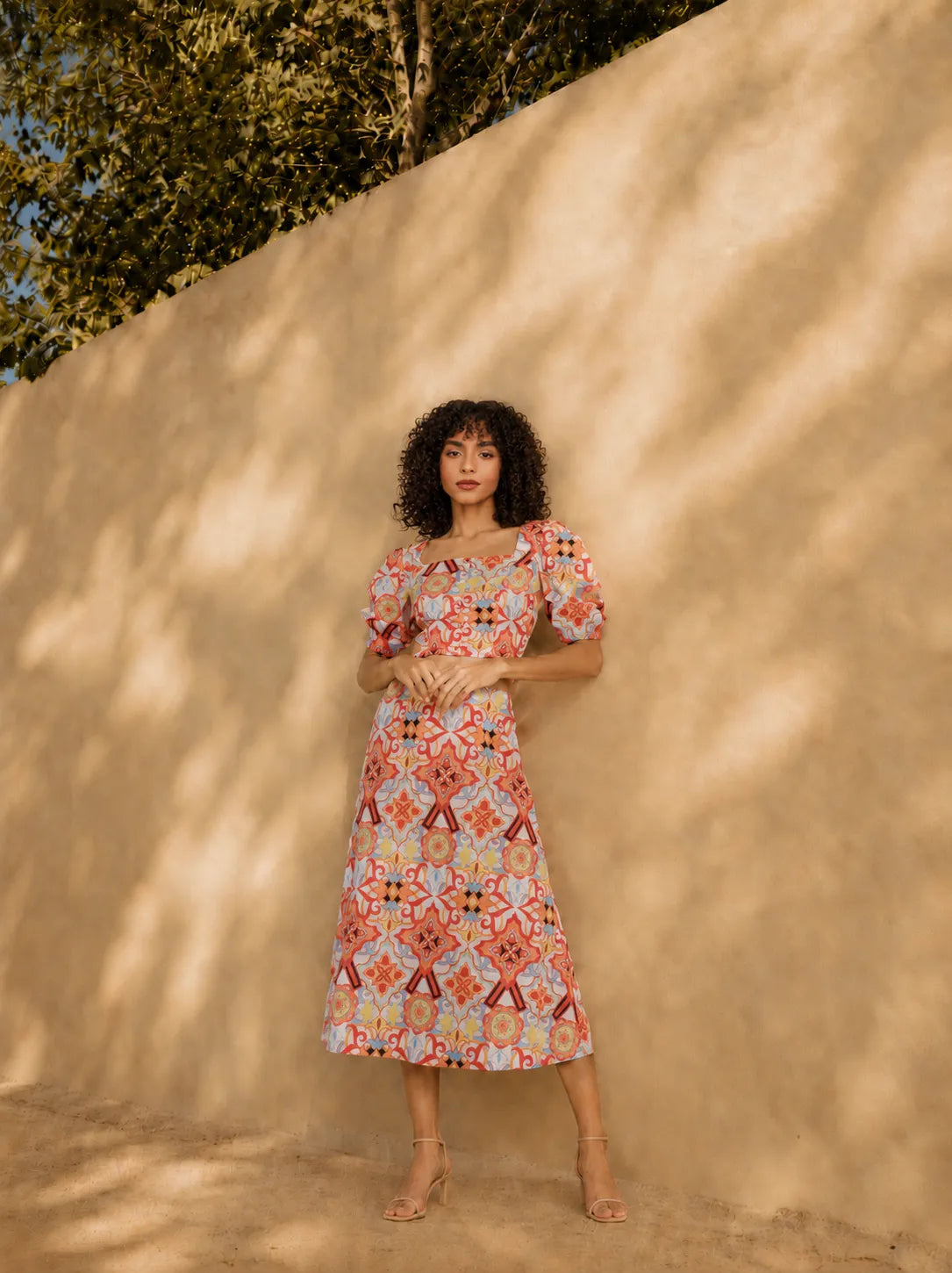 Eloshé Balloon Sleeve Crop Bluz ve Midi Etek MEDSSM101