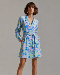Eloshé Patterned Double-breasted Neck Mini Elbise JEDSSM104