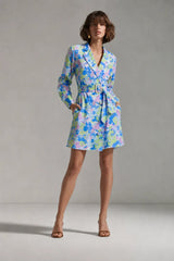 Eloshé Patterned Double-breasted Neck Mini Elbise JEDSSM104