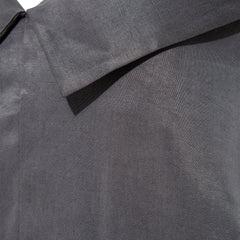 Off Shoulder Collared Crop Top (Charcoal Grey)