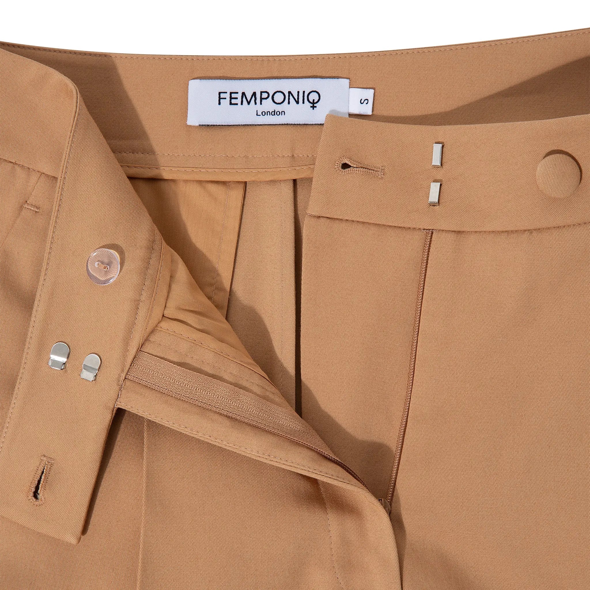 Femponiq Özel Baskılı Pamuklu Pantolon (Camel - Kahve)