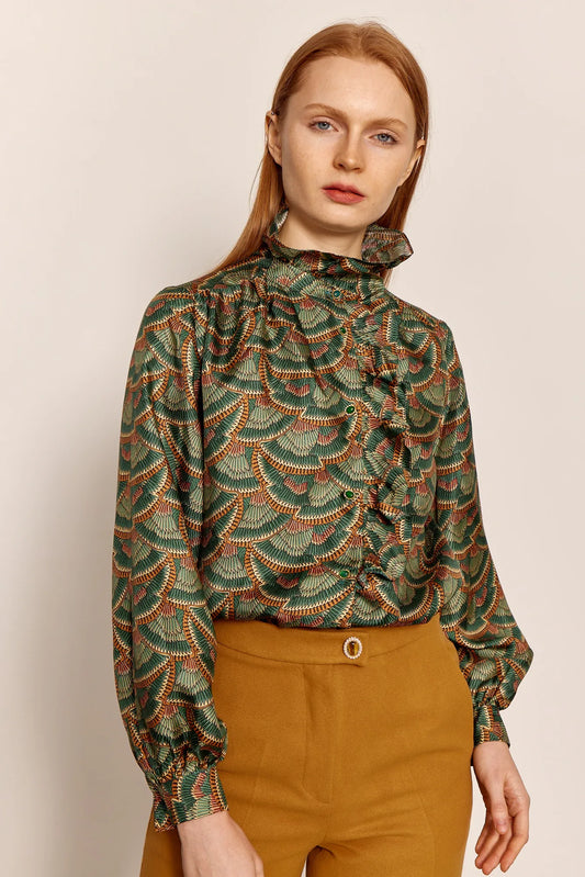 Sadie and Dione Gloria Silk Blouse in Icarus