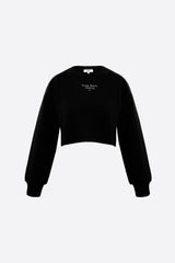 Wear Three Points Siyah Jolie Crop Sweatshirt