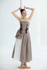 Fée Muse Marie Brown Plaid Corset Set