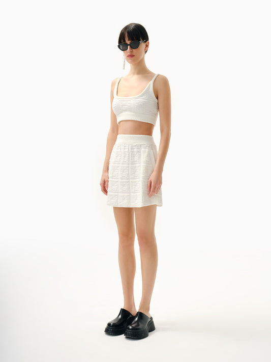 Knitology KNTLGY Tennis Look Knitted Crop Top