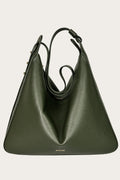 Matriarqe Nova Large Shoulder Bag in Leather - Dark Green