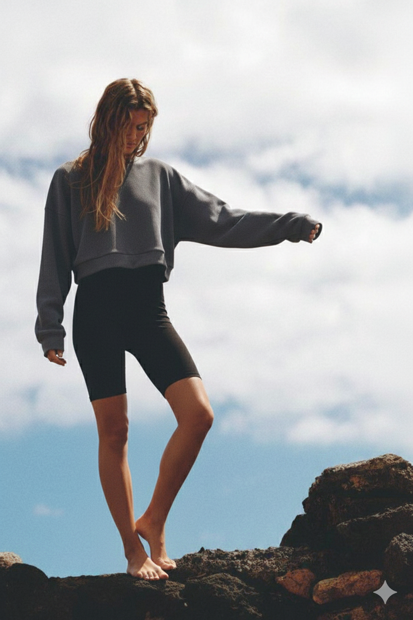 Wear Three Points Anthracite Flow Modal Sweatshirt