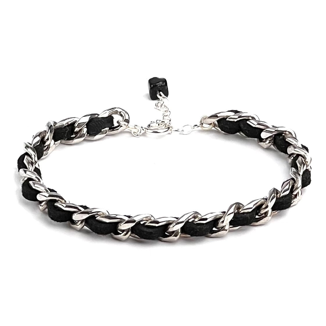 Mey Atelier Chaileather Black – Chain & Leather Bracelet
