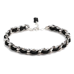 Mey Atelier Chaileather Black – Chain & Leather Bracelet