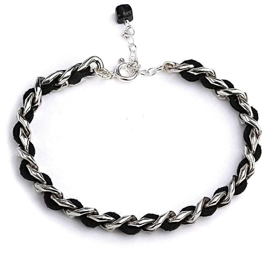 Mey Atelier Chaileather Black – Chain & Leather Bracelet