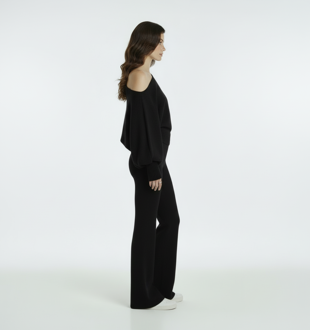 ROTCO KALLIMA BLACK Kazak - With Italian Cashmere Touches