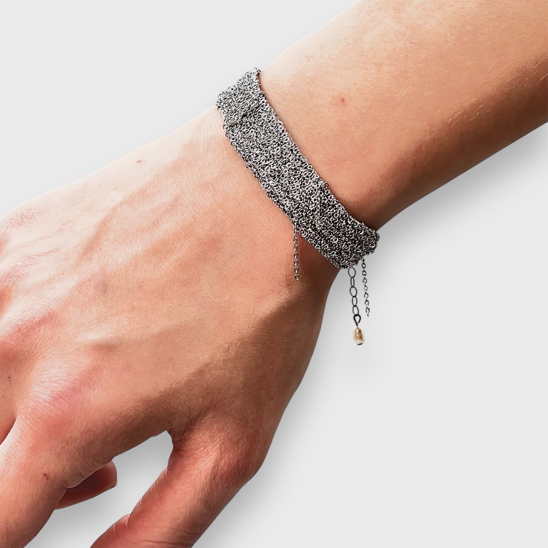 Mey Atelier Woven Silver Woven Bracelet – L