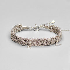 Mey Atelier Woven Silver Woven Bracelet – M
