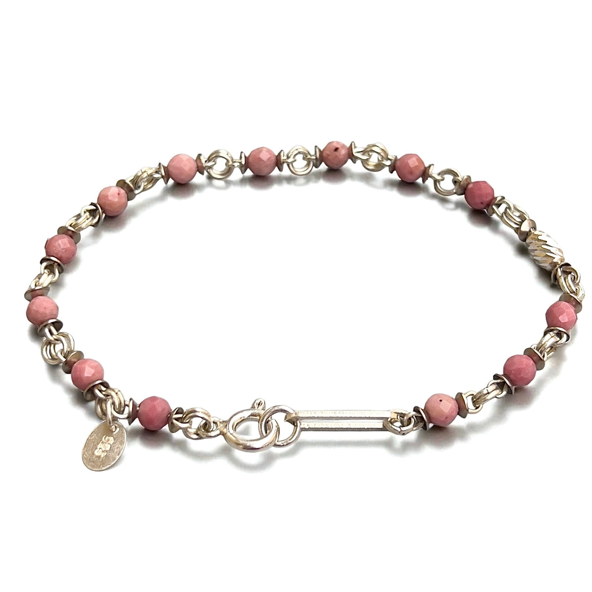 Mey Atelier Quavo Silver & Pink – Unisex Bileklik