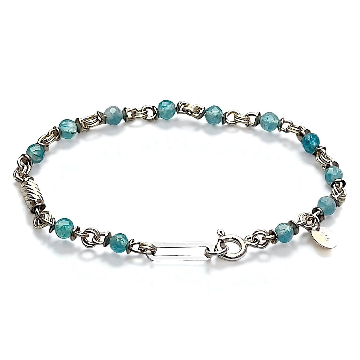 Mey Atelier Quavo Silver & Blue – Unisex Bileklik