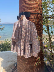 Sadie and Dione Charlotte Kimono Top in Pink Lana Tawn