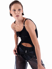Knitology-TR KNTLGY BLACK HALTER NECK Tişört