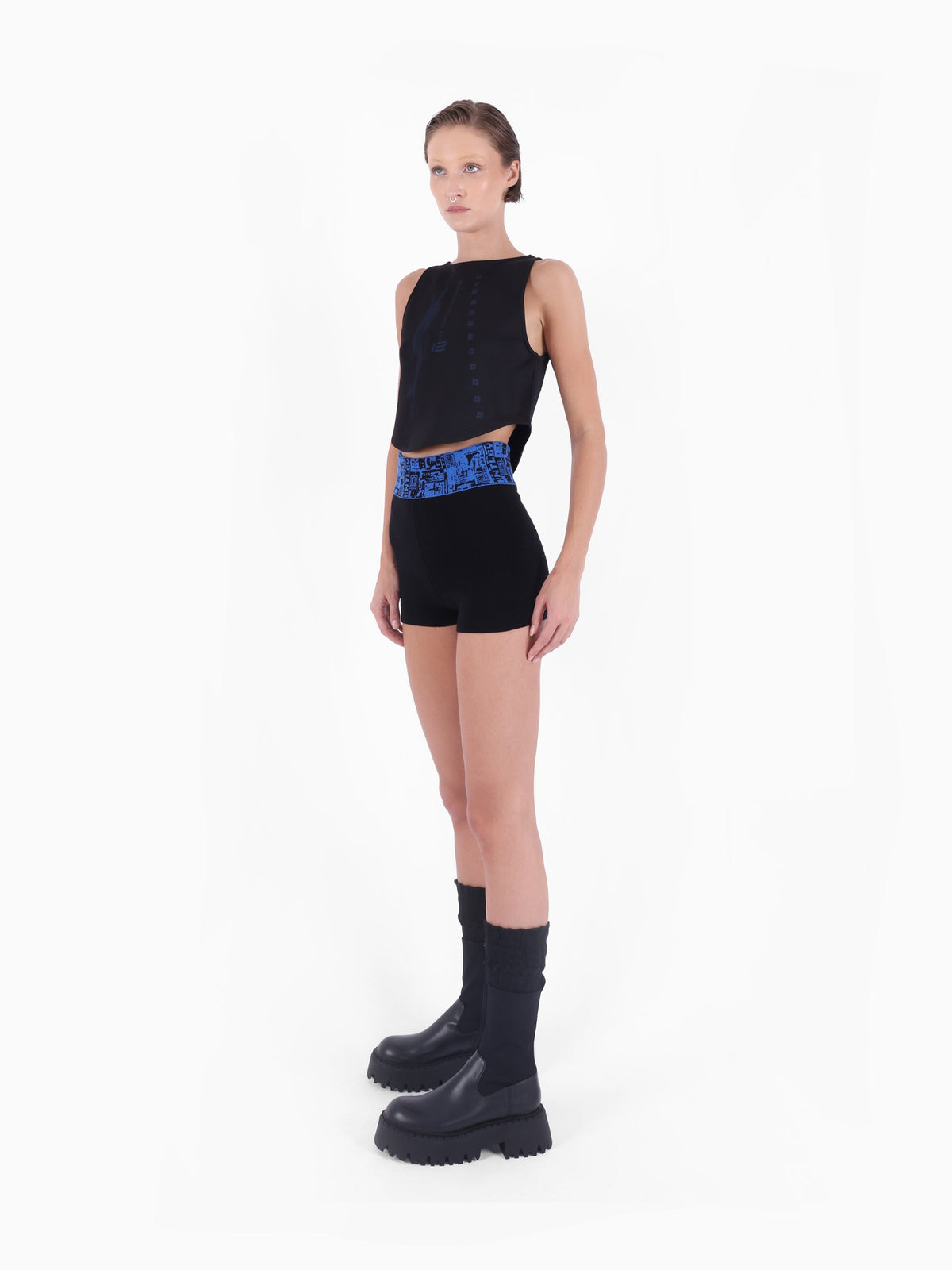 Knitology-TR KNTLGY x EDK AI Baskılı Crop Üst