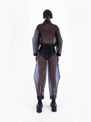 Knitology KNTLGY Süper Kadın Sınırlı Sayıda AI Baskılı Siyah Organze Pantolon