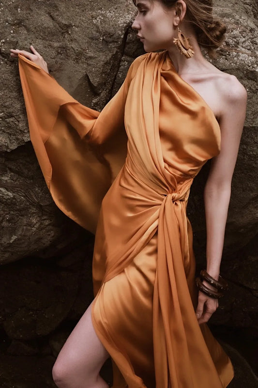 Two's Touch Lara Dress Orange