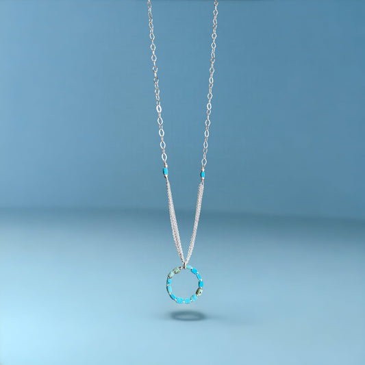 Mey Atelier Ocean Turquoise & Silver Necklace