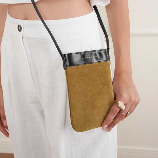 Atelier Galin Mila Phone Bag-Tabac