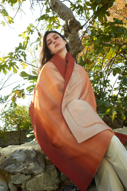 Ipek Akarca %100 Silk Sunset Pancho