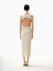 Knitology KNTLGY Swan-Inspired Asymmetric Dress