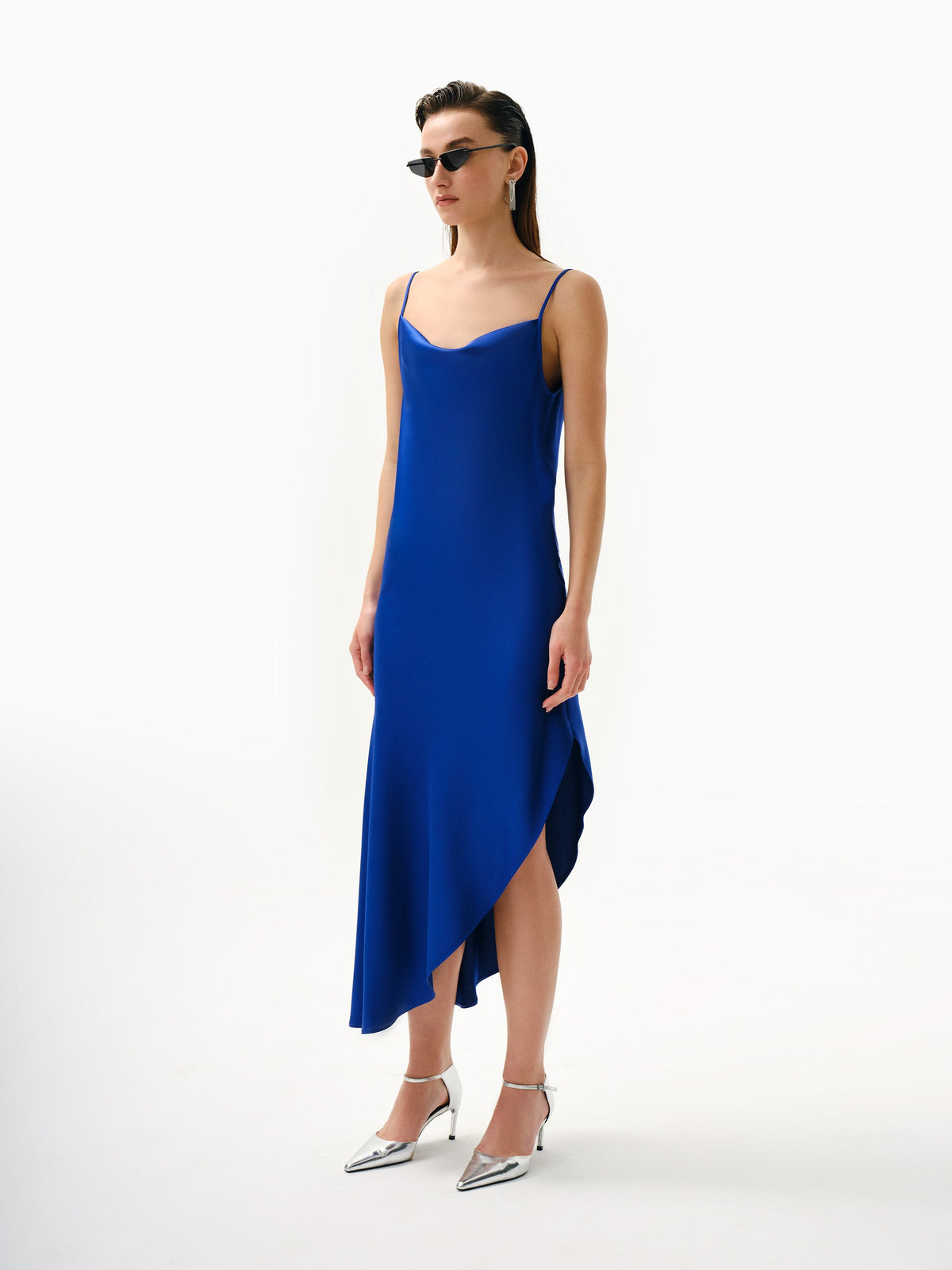 Knitology KNTLGY Asymmetric Satin Dress