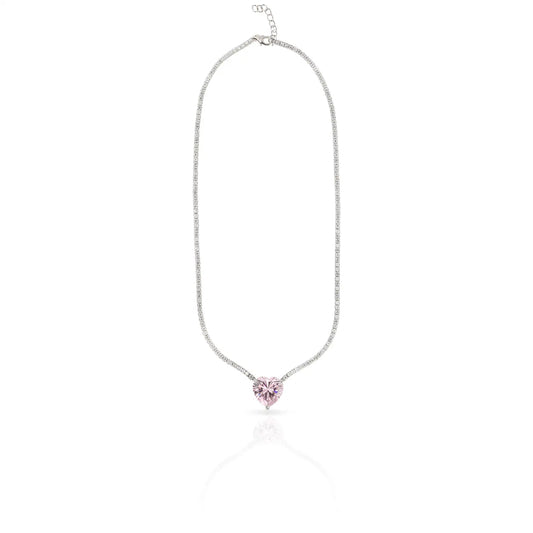 Soo Silky Blush Pink Gleam Collection Necklace SOOSSLK001 PNK