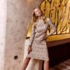 Sadie and Dione Isabella Empire Waist Dress in Tulip Gold