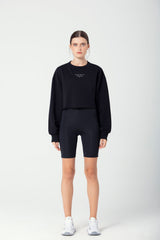 Wear Three Points Siyah Jolie Crop Sweatshirt