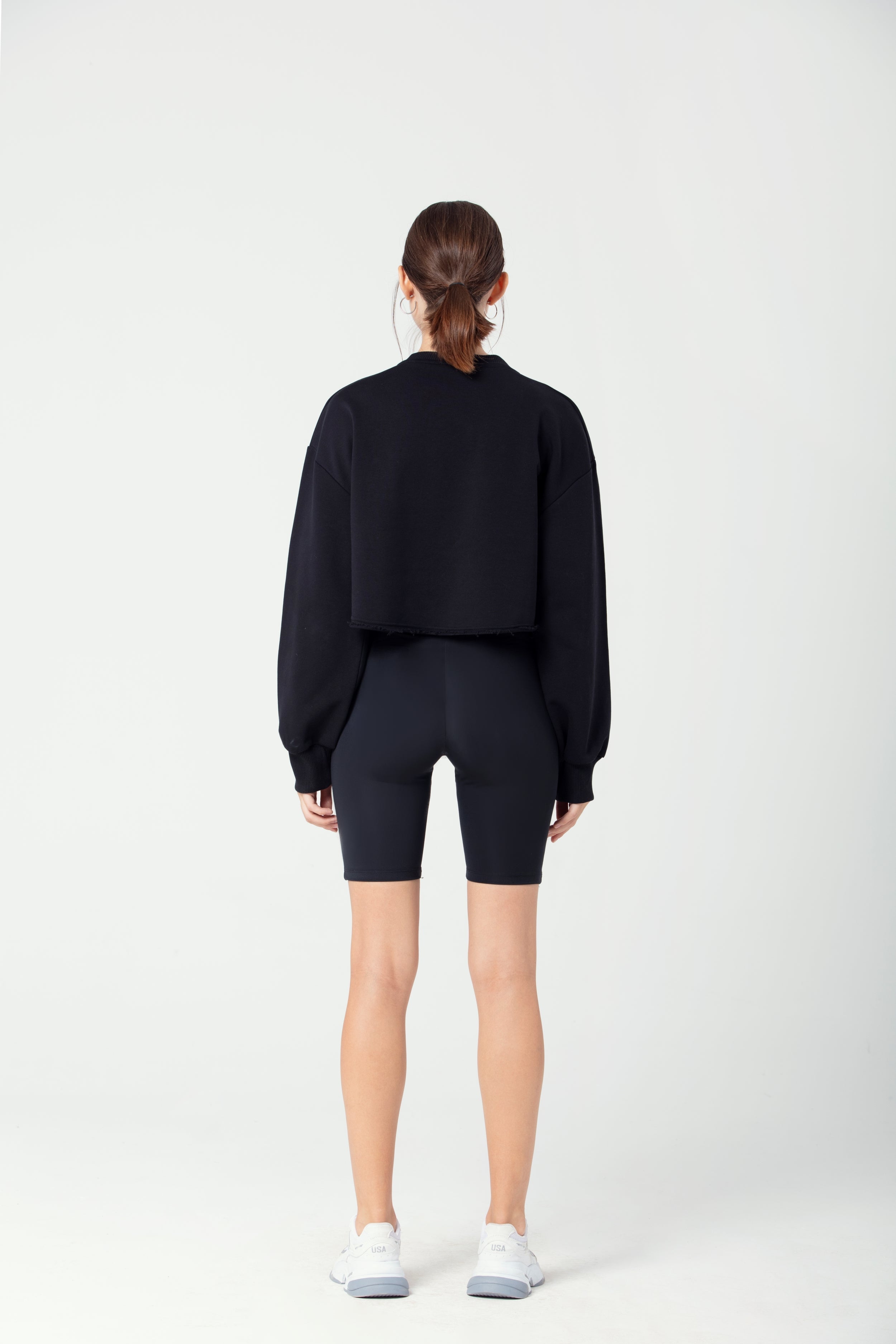 Wear Three Points Siyah Jolie Crop Sweatshirt