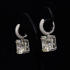SooSilkyGems SQUARE SOLITAIRE EARRINGS
