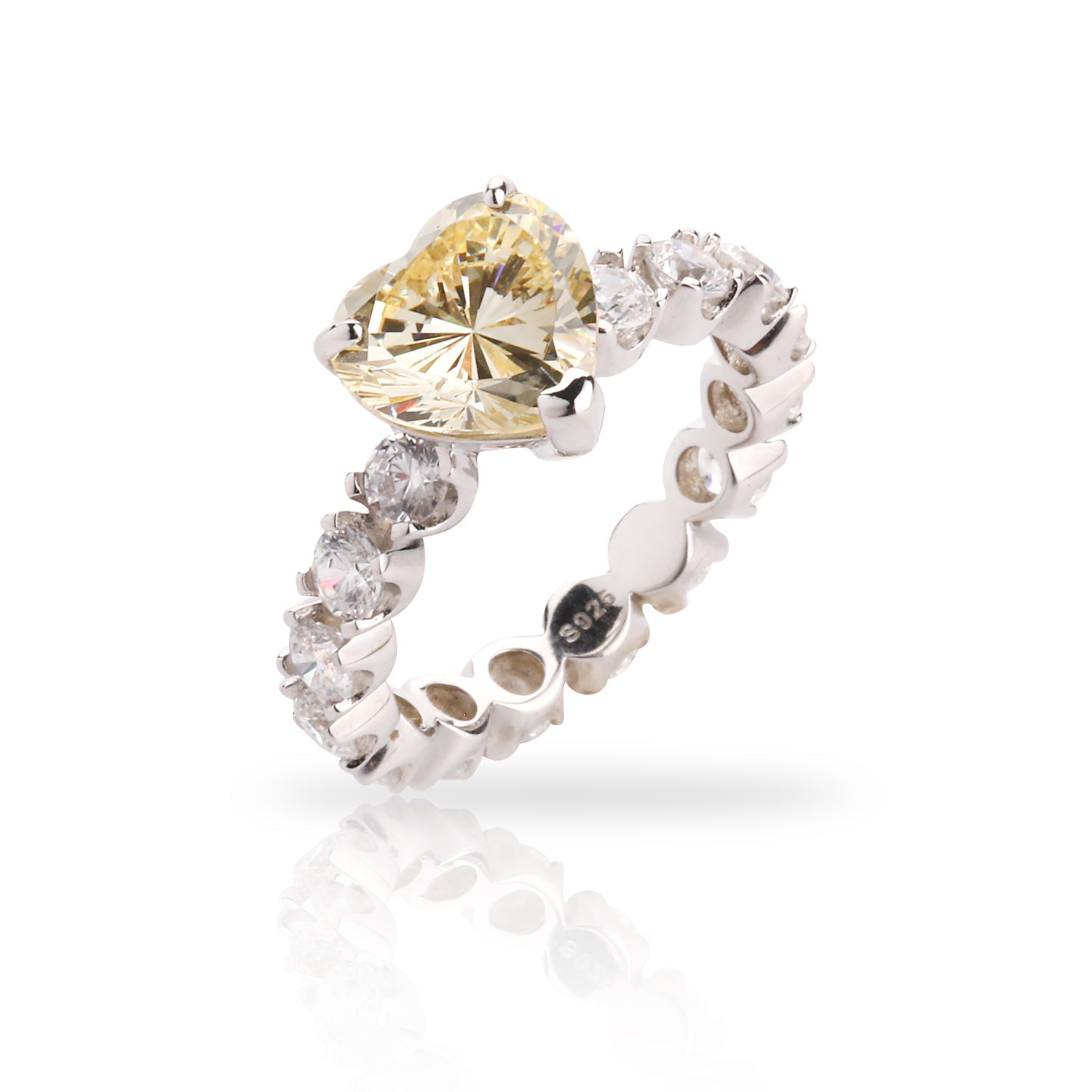 SooSilkyGems HEART SOLITAIRE WEDDING RING