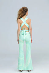 Wear Three Points Aqua Green Phoebe Tie-Up Bustier