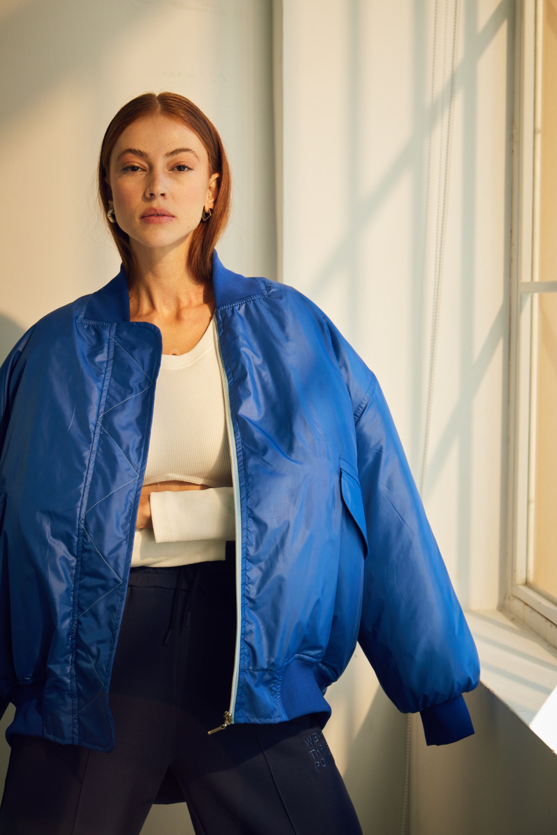 Wear Three Points Navy Mary Bomber Jacket
