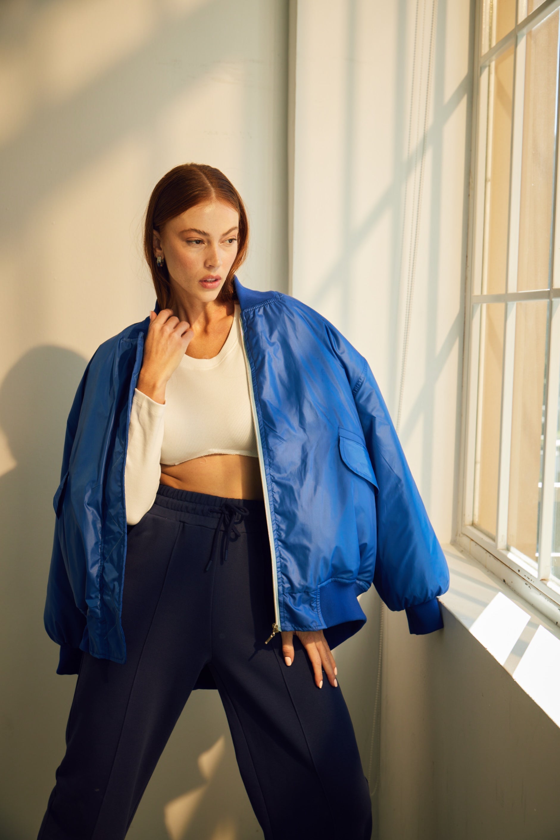 Wear Three Points Navy Mary Bomber Jacket
