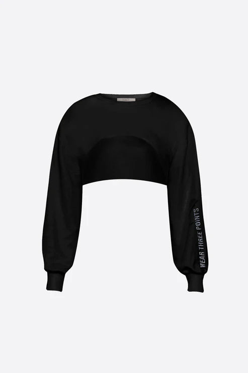 Wear Three Points Black Bolero Sweatshirt