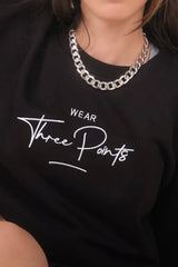 Wear Three Points Black Oversize Sweatshirt