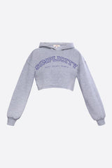 Wear Three Points Grey Simplicity Crop Sweatshirt