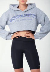 Wear Three Points Grey Simplicity Crop Sweatshirt