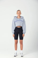 Wear Three Points Grey Simplicity Crop Sweatshirt