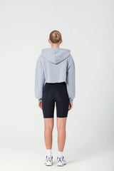 Wear Three Points Grey Simplicity Crop Sweatshirt