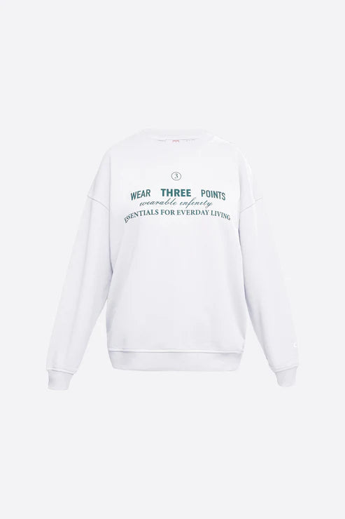 Wear Three Points White Weekend Oversize Sweatshirt