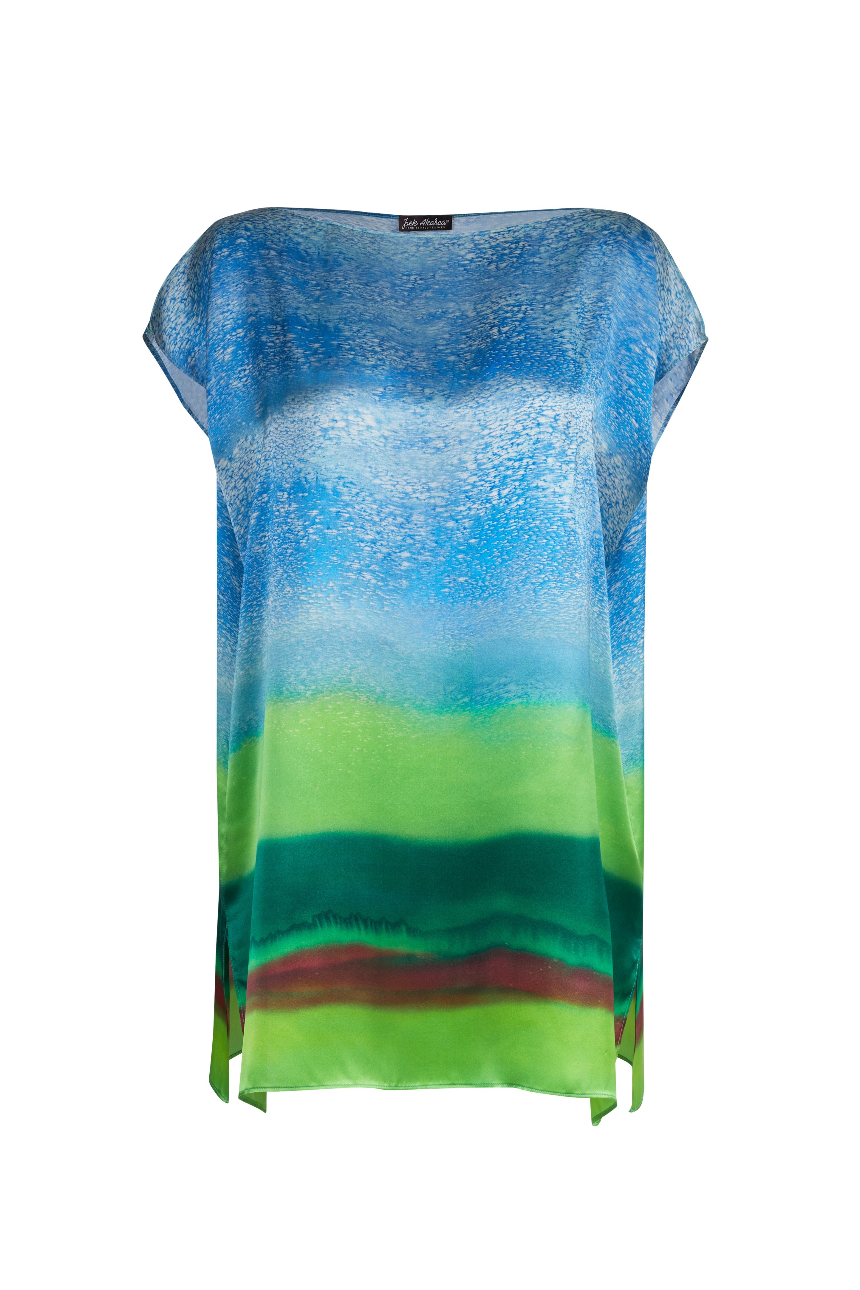ipek akarca tr %100 Ipek Kısa Kaftan,Tunik Moss