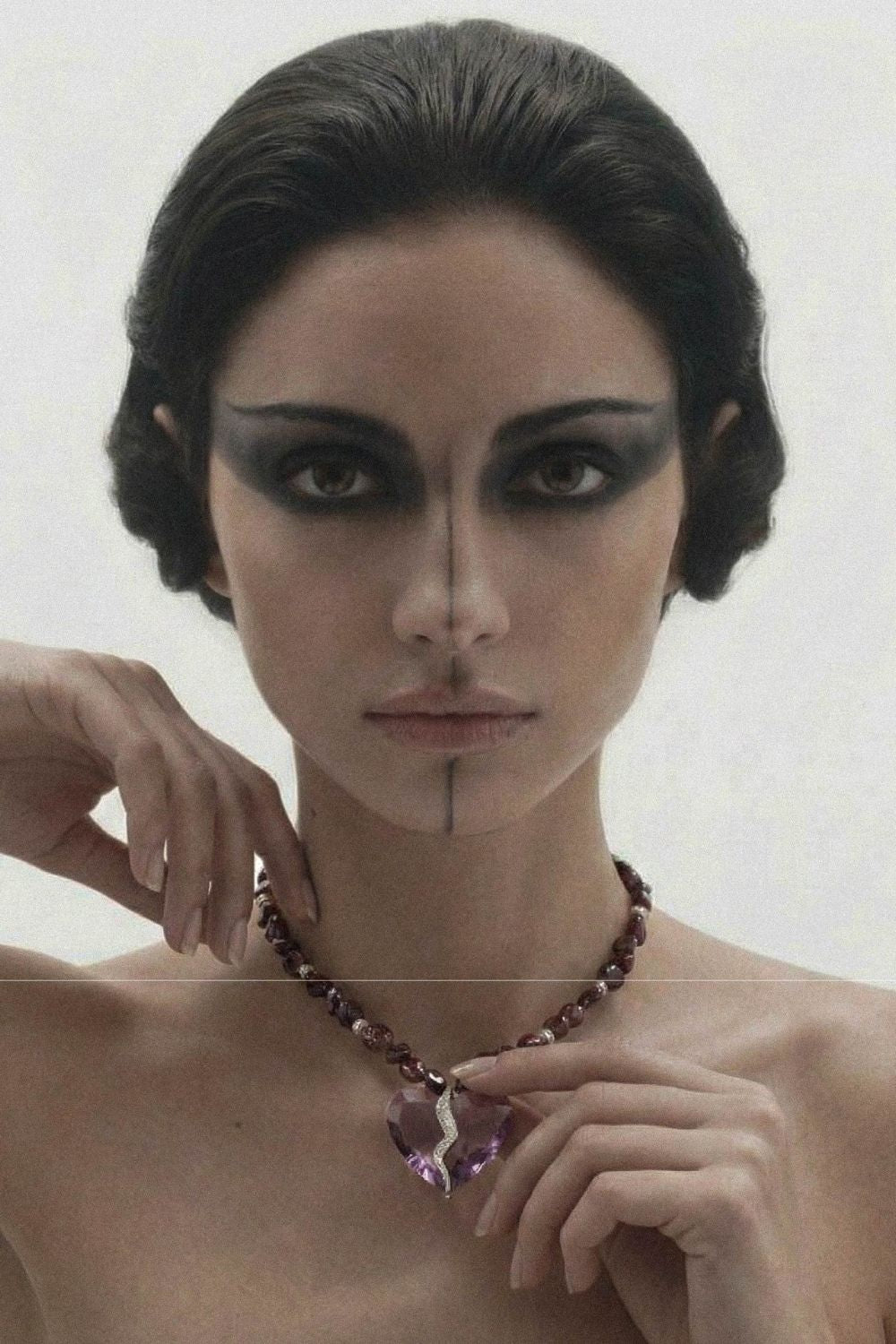 Pia Yuli High Jewelry Completed Hearts Garnet Necklace