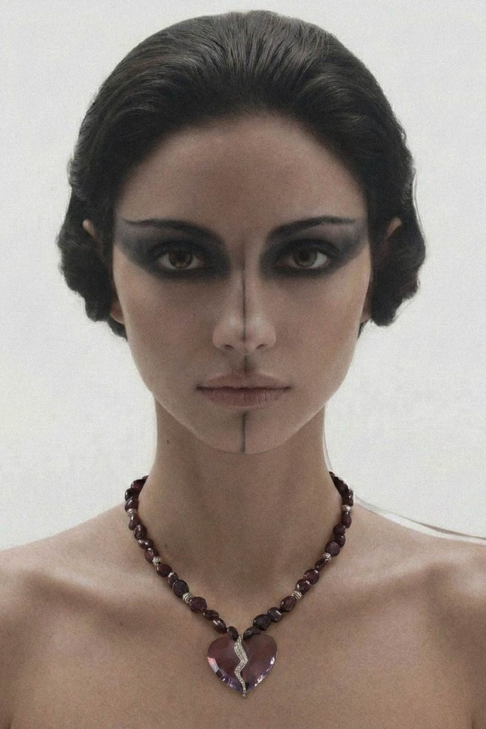 Pia Yuli High Jewelry Completed Hearts Garnet Necklace